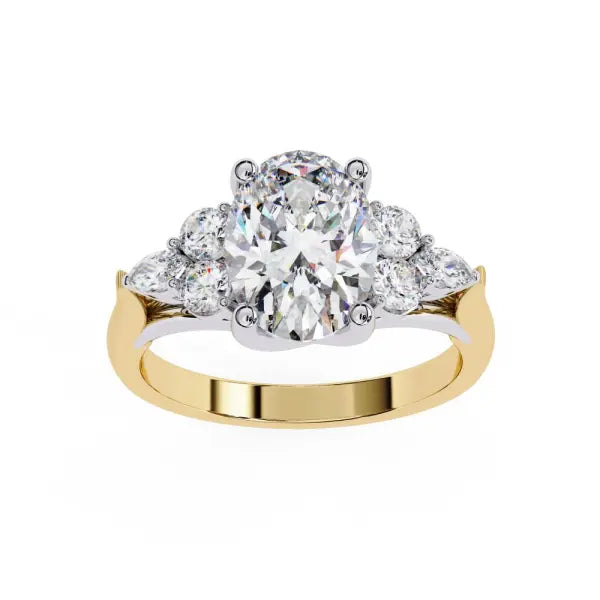 Oval Three Stone Engagement ring